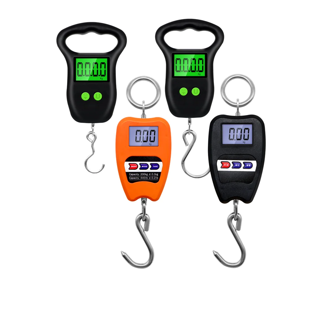 Portable 50Kg 10g Hanging Scale Digital Scale BackLight Electronic Fishing Weights Pocket Scale Luggage Scales 200kg/300kg/50kg