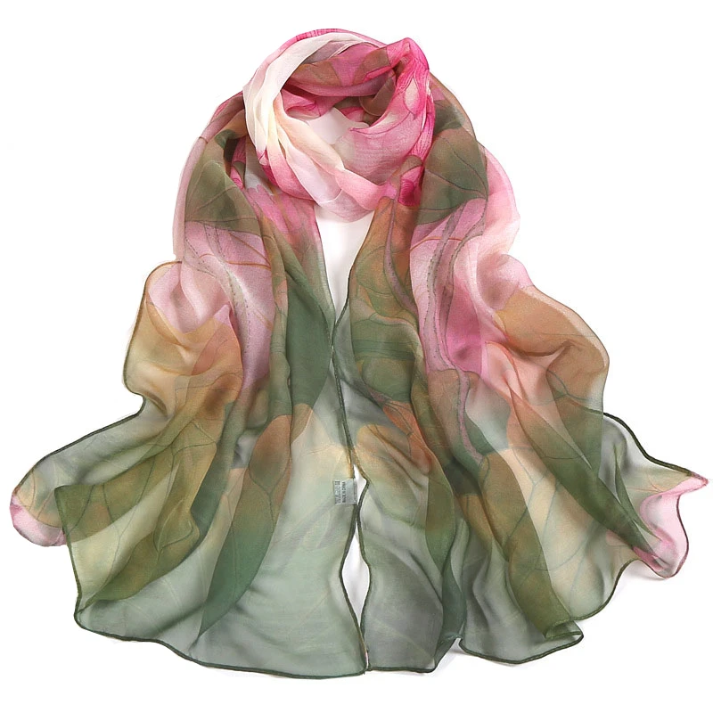 Mooie lichte sjaal met bloemen - Lovely Scarfs