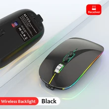  Dual Mode Bluetooth 2.4G Wireless Mouse One-Click Desktop Function Type-C Rechargeable Silent Backlight Mice for Laptop PC New 