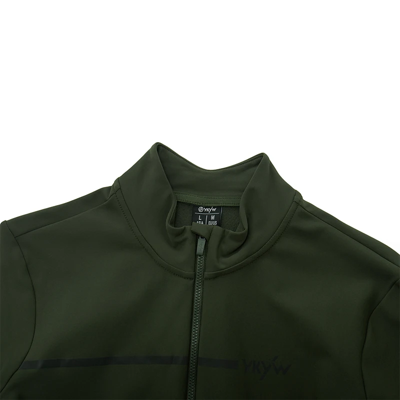 YKYW Herbst Winter Herren Pro Radfahren Langarm Jacken Thermo Fleece Wärme Fahrrad Jersey Rennrad Kleidung Atmungsaktive Tops – Detail 23