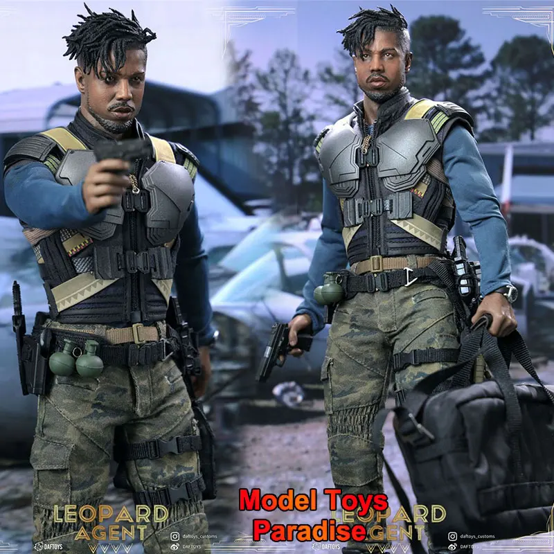 Daftoys F018 1/6 Uomini Soldato Black Panther Leopard Michael Bakari Jordan Set Completo 12 Pollici Action Figure Giocattoli Da Collezione Regali