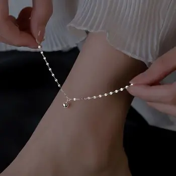 여성용 미니멀 비즈 발찌, 심플한 빈티지 비치, 쿠바 발 체인, 다리에 발목 팔찌, 여름 발 여성 쥬얼리