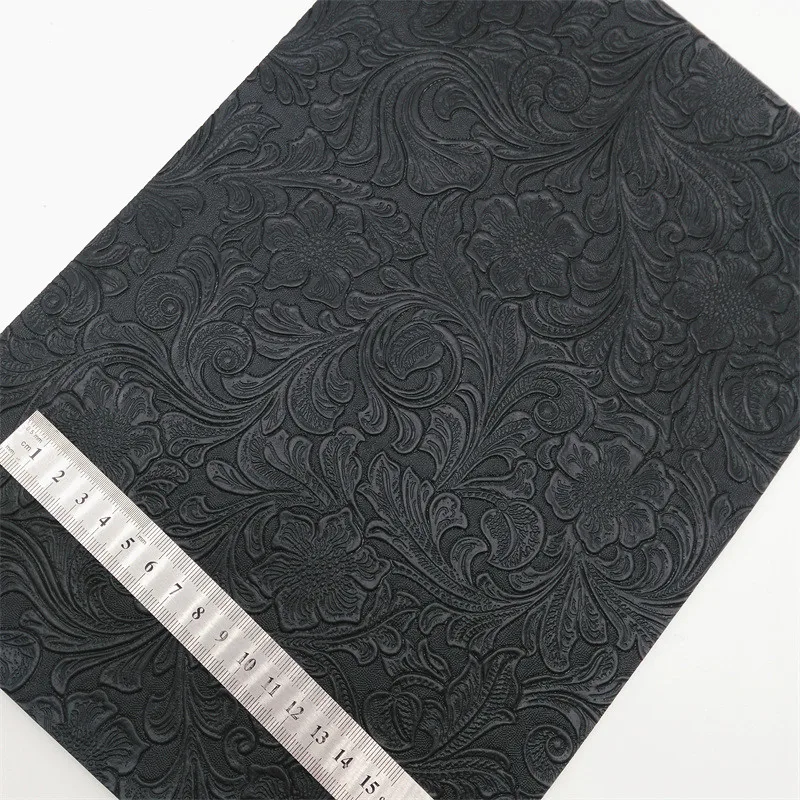Rolls Sheets Black Faux Leather Glitter Faux leather Sheets DIY Handcraft Synthetic Leather Glitter Vinyl Fabric For Bows L017
