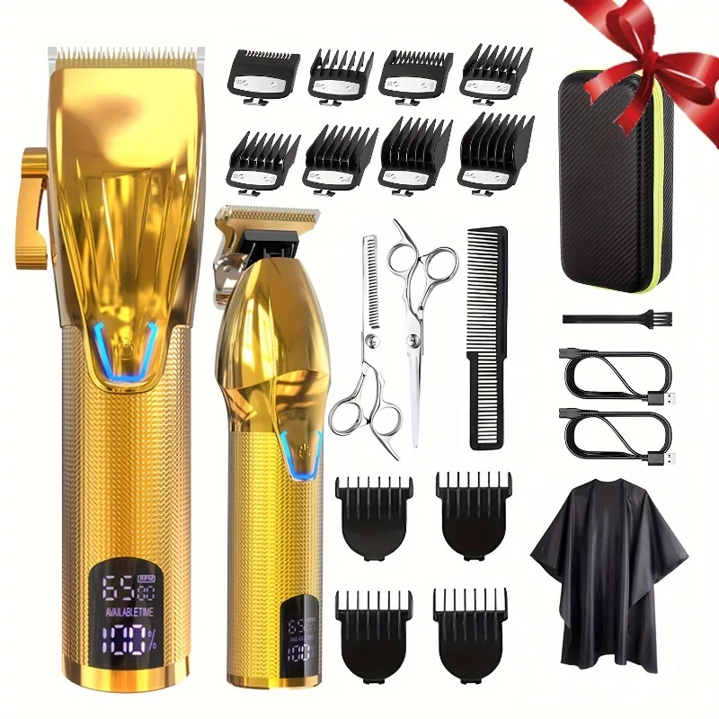 

Rechargeable Cordless Hair Clipper And Trimmer Set Beard Shaver Hair Trimmer Professional Hair Cutting Kit