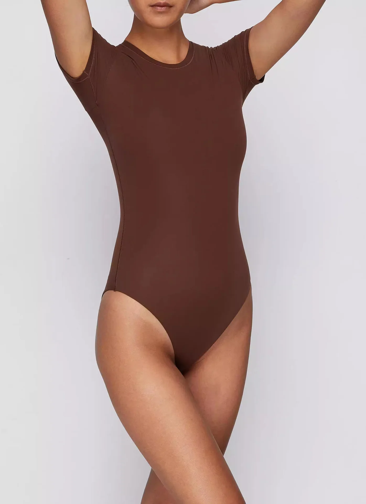 

skims Kardashian jennie short sleeved one-piece T-shirt base