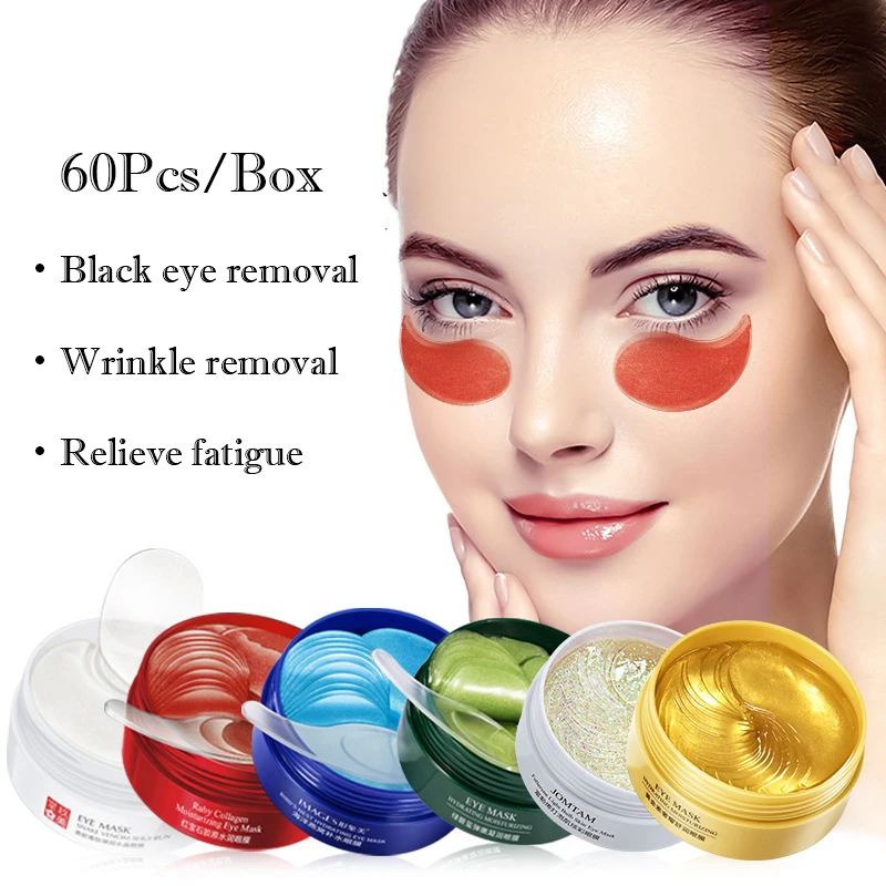 Collagen Eye Mask 60pcs Gold Moisturizing Anti Dark Circles removal Eye Bags Eyes Care Gel Masks Beauty Firming Patches