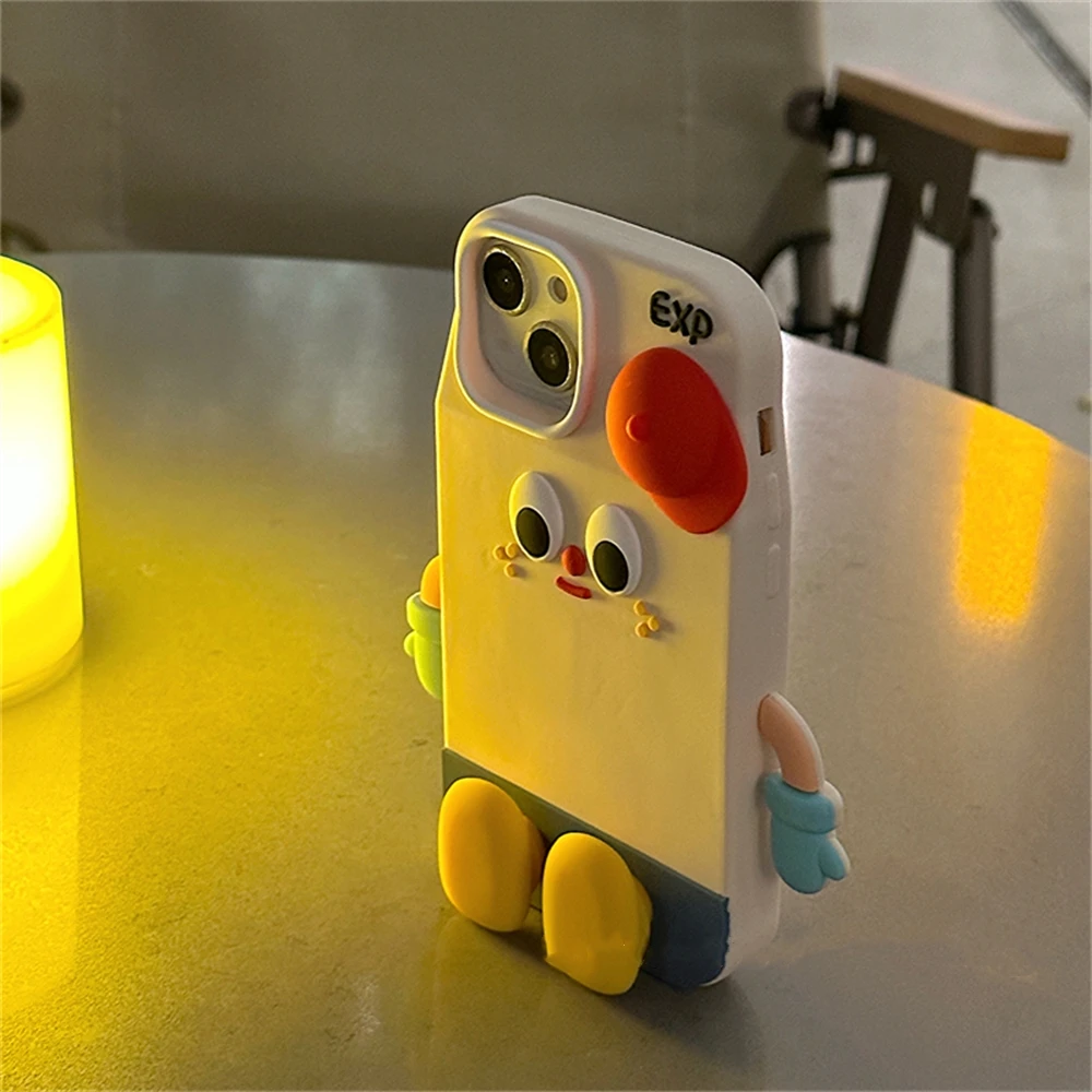 Cute Cartoon Standing Milk Box Red Hat Phone Case For iPhone