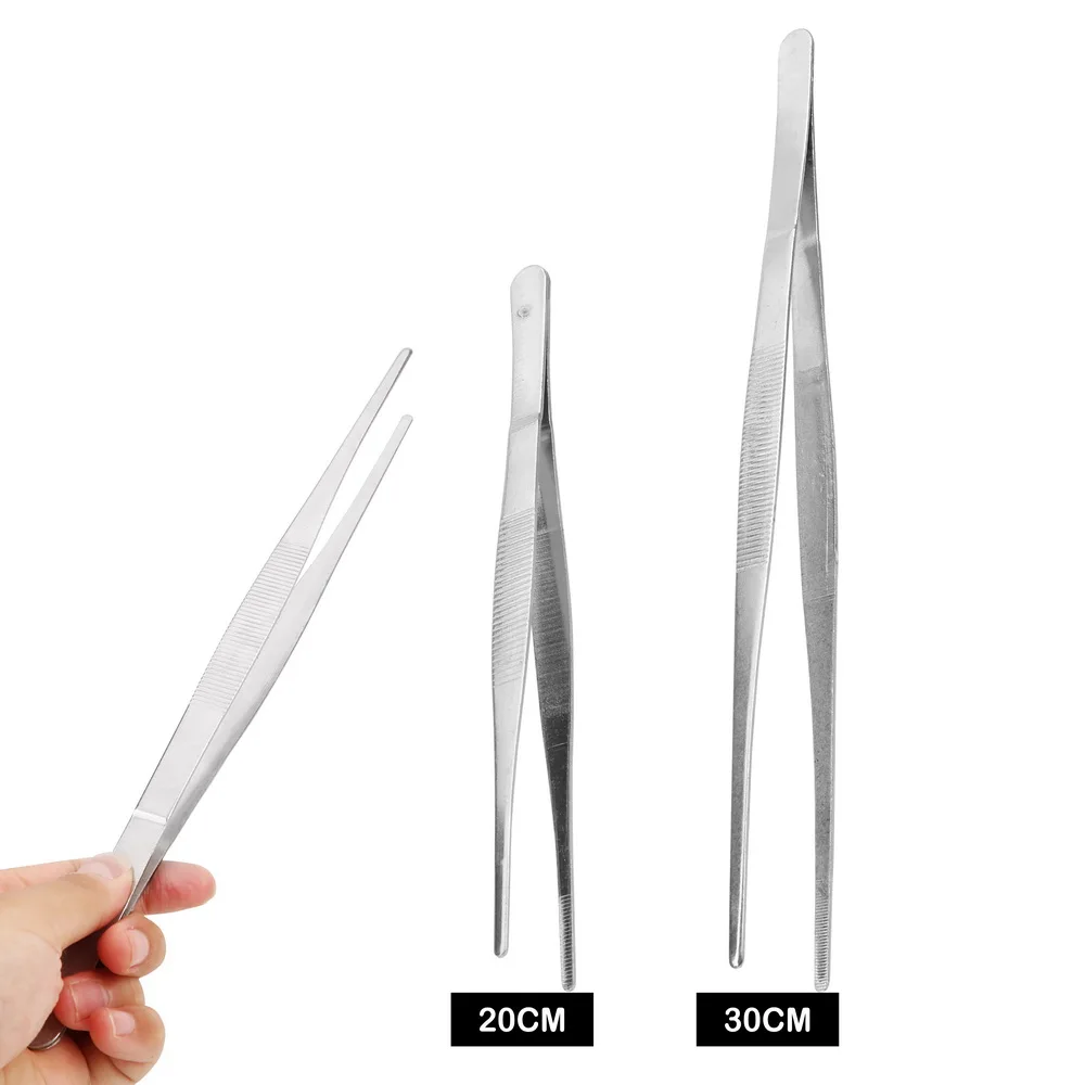 Barbecue Tweezers Stainless Steel Toothed For Home Kitchen BBQ