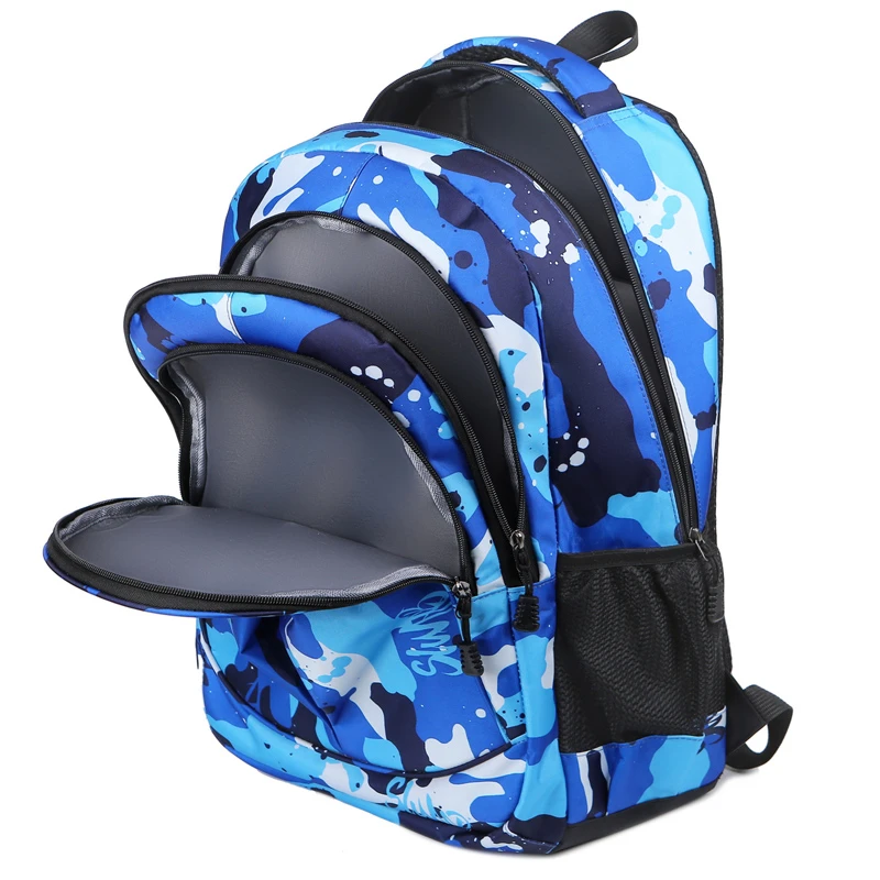 Large Capacity Men's Backpack Men Bag Lightweight Nylon Fabric