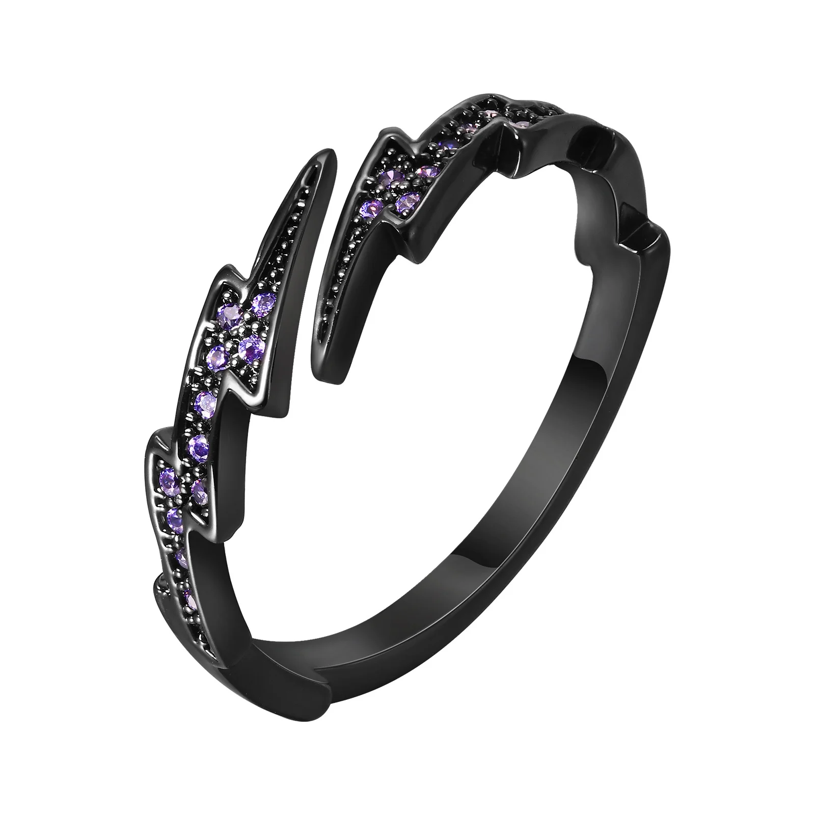 Charm-Ring für Männer und Frauen, Geschenk, Flash-CZ, offener Ring, Mikro gepflastert, 5A, kubischer Zirkon, modischer klassischer Schmuck, Accessoires – Detail 1