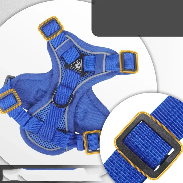 Dog Harness Leash Set Adjustable Pet Harness Vest For Small Large Dog Cat Reflective Mesh Puppy Cat Chest Strap Dog Accessories 3