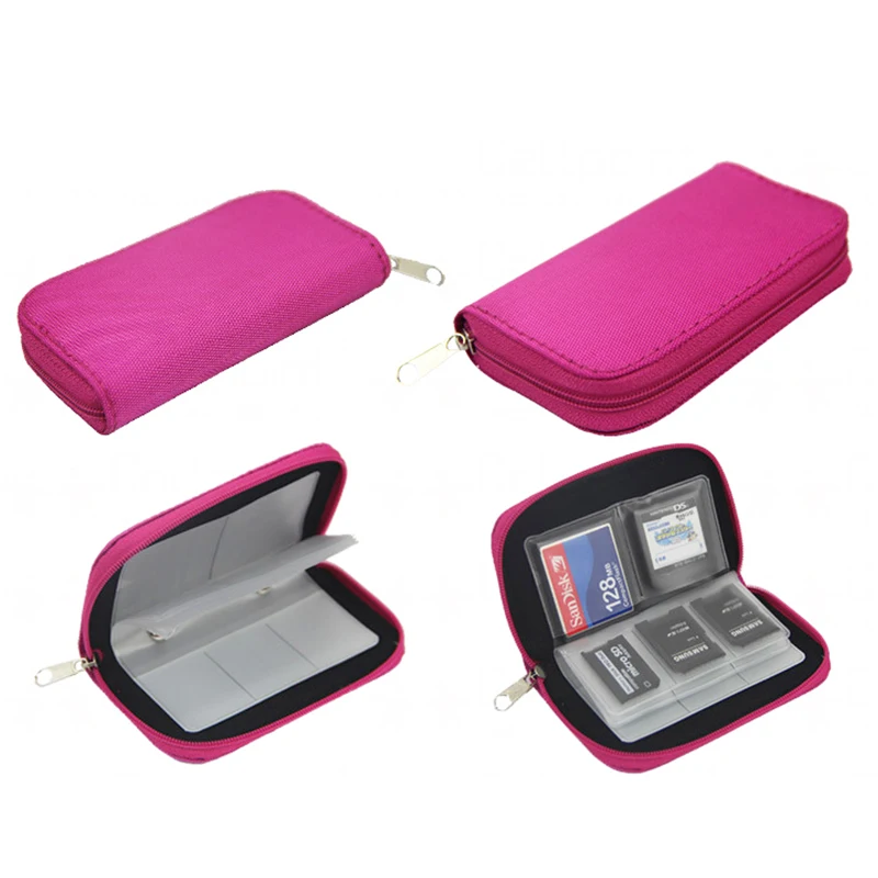 Memory Card Storage Bag with 22 Slots - Compact Carrying Case for Game and Digital Card Accessories