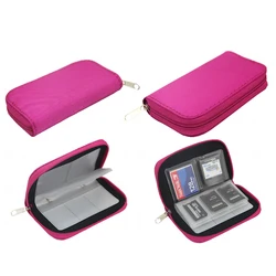 Memory Card Storage Bag with 22 Slots - Compact Carrying Case for Game and Digital Card Accessories (Purple)