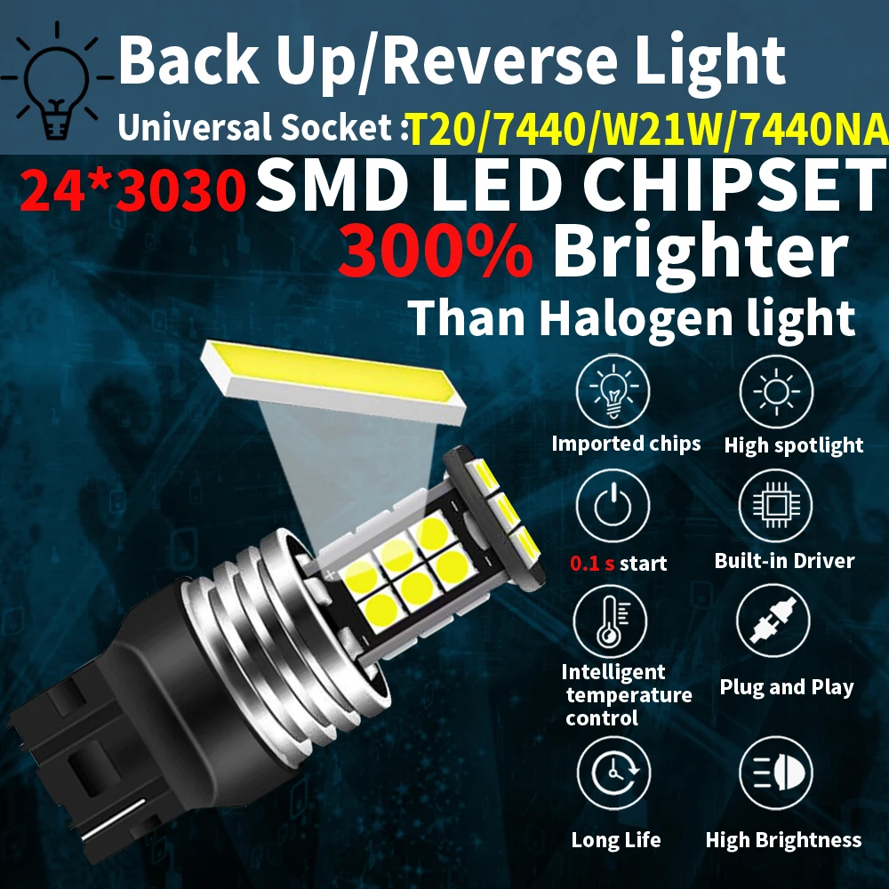 LED  Ʈ   , W21W 7440 T20 ĵ, Ű  1998-2017 SX4 2006-2010 Ÿ ȣ 12V  , 2 