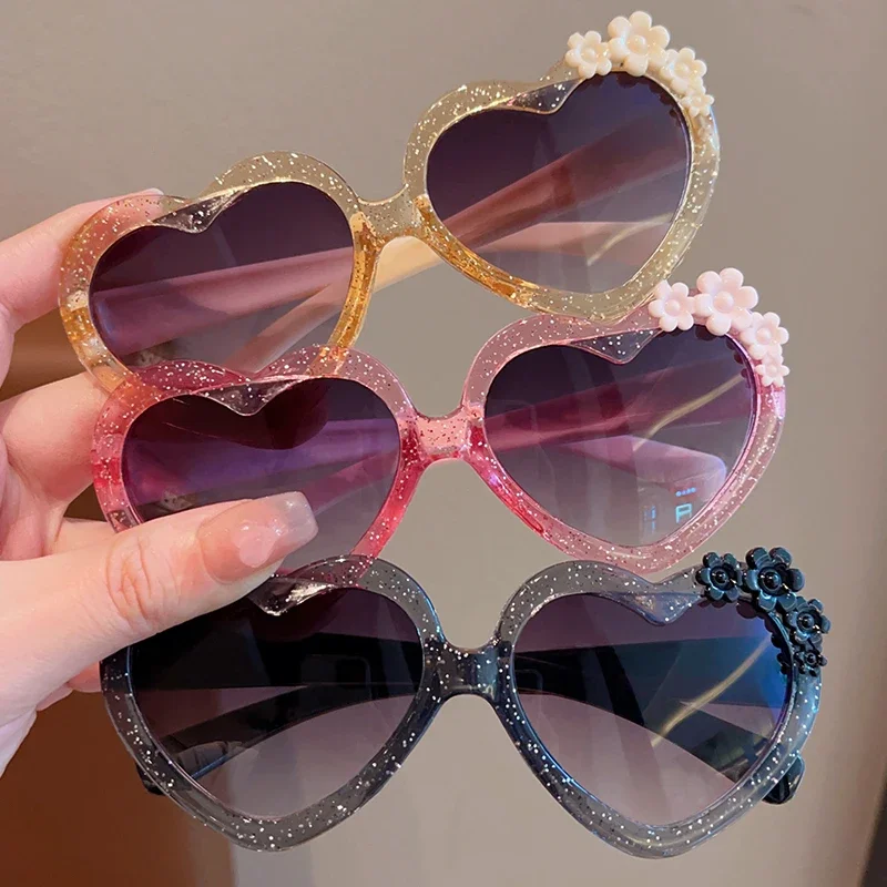 Children Sunglasses Kids Sunglasses Girls Boys Cute Cartoon Flower Outdoor Sun Protection Vintage Glasses Protection Classic