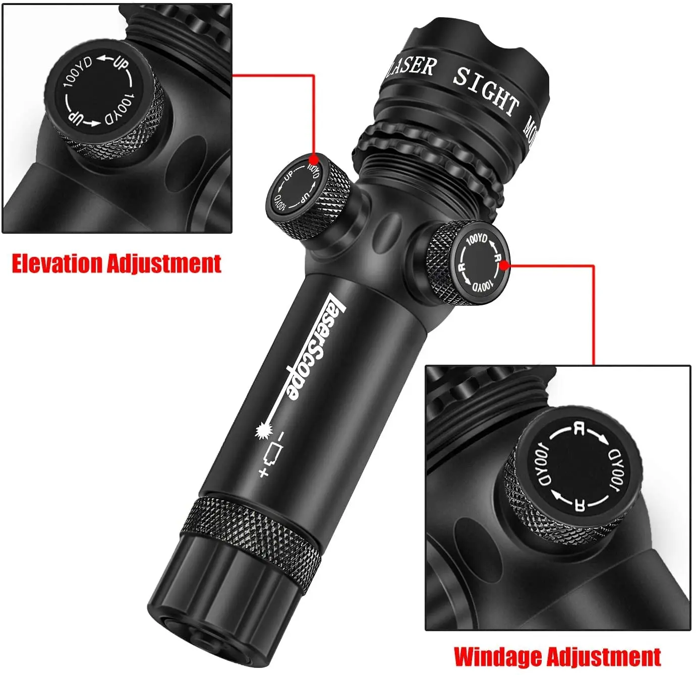 MidTen Riflescope Combo Green Dot Laser Sight 532nm Scope with Pressure Switch Storage Box Fit Picatinny and M-Lok Rail laser sight pressure switch