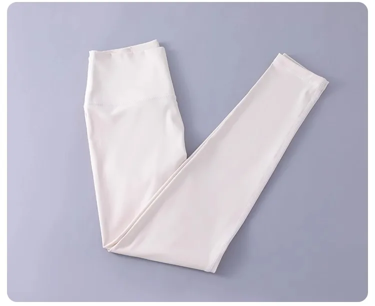 Nackte, eng anliegende Fitnesshose, Damen-Stretch-Sporthose, Leggings, Laufen, Übergröße, Frühlings- und Sommer-Yogahose – Detail 15