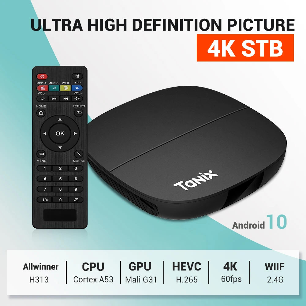 Boîtier Smart IP TV H96 Max 1Go/8Go - Décodeur Android 4K WiFi - Google Youtube