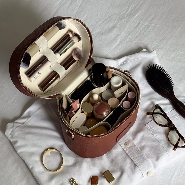 55269-d69155.jpg Customized name PU leather cosmetic bag: simple, portable, crossbody, hand-carry, large capacity for travel