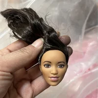 [Second hand products]1 Pieces 30cm Doll's Head Dark Skin 1/6 Doll's Accessories Dress Up Toy 1