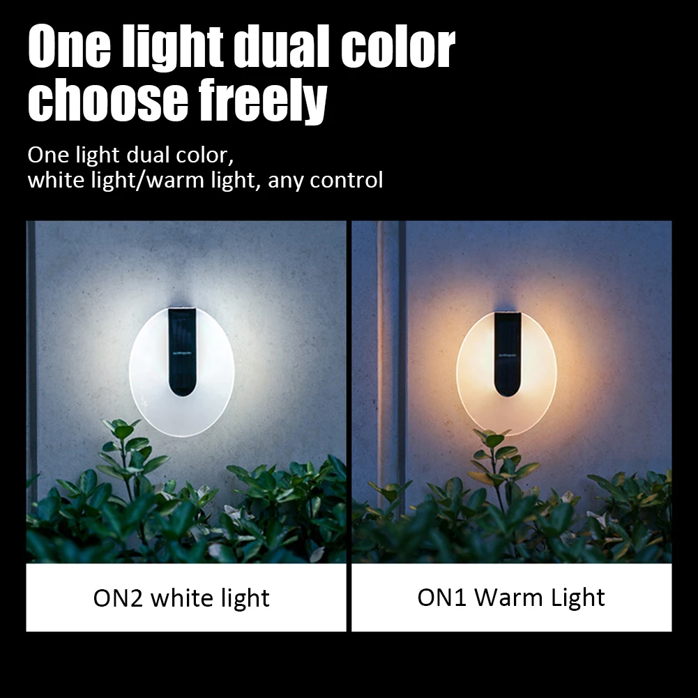 Solar Fence Lights Solar Powered Waterproof Deck Lights Auto On Acrylic Oval Wall Lamp For Garden Fence Stair