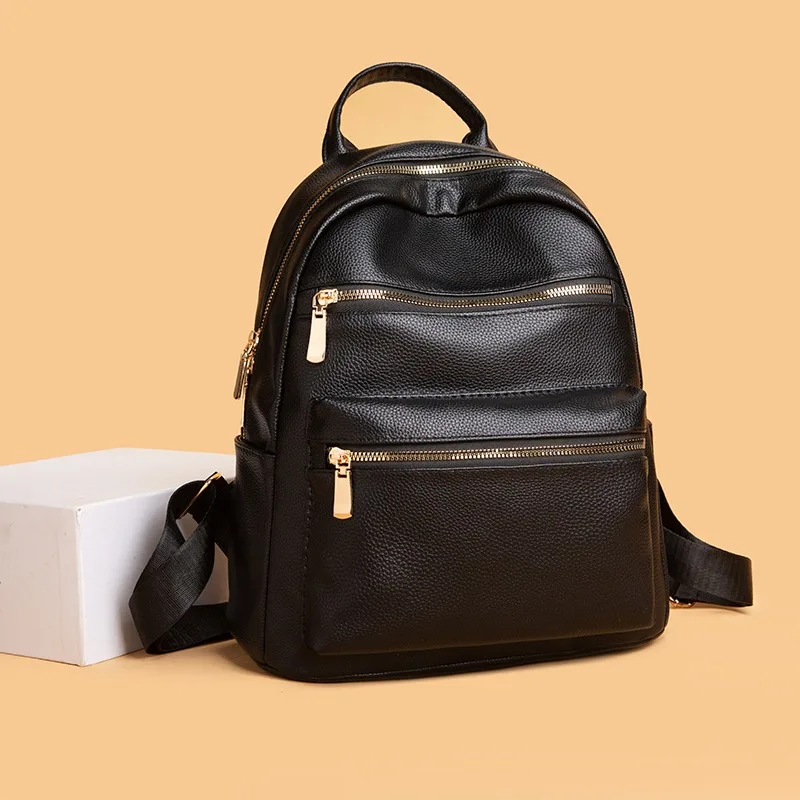 

Pu Large Capacity Women's Fashion Backpacks 2024 Zipper High Quality Casual Bags Softback Free Shipping Bolsas Femininas