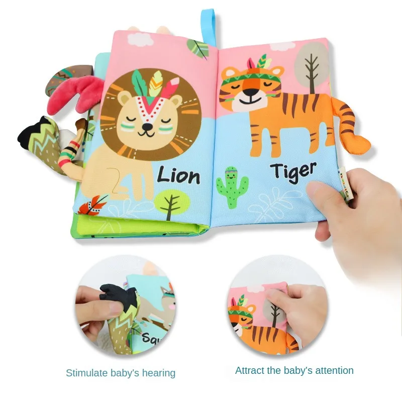 

Enlightenment Begins with Animal Tail Cloth Book - The Ultimate Baby Early Learning Toy for Cognitive Development and Sensory E