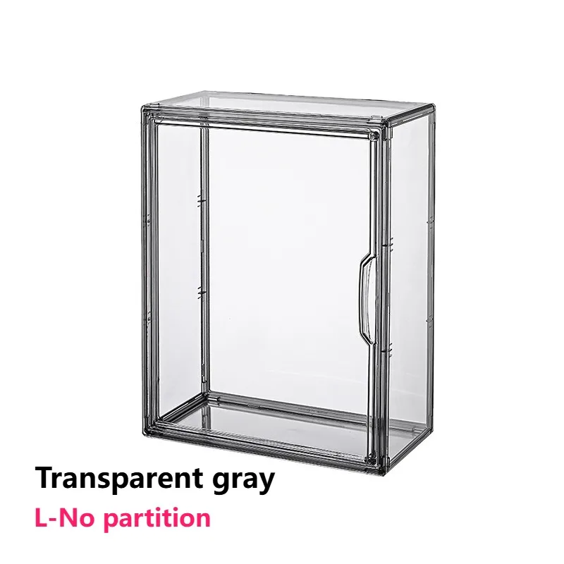 아크릴 투명 디스플레이 수납 박스 데스크탑 적층형 수납 정리함 자석 뚜껑 먼지 방지 쇼케이스 수집품
