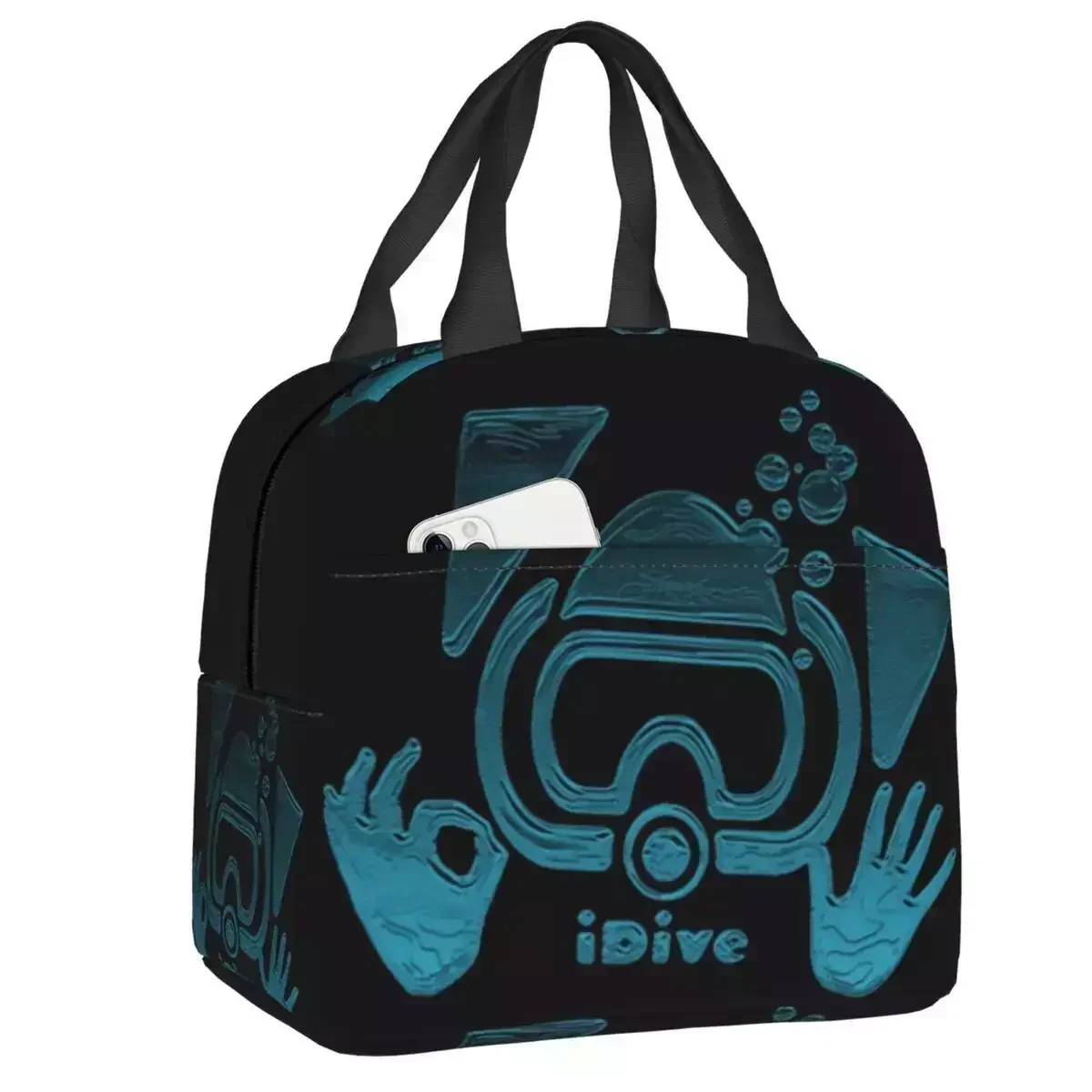 

2024 New Scuba Dive Insulated Lunch Bag For Women Resuable Cooler Thermal Bento Box Beach Camping Travel Lunchbag