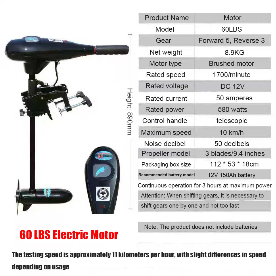 Motore Fuoribordo Per Barca Elettrica 12V/24V/Propulsore/Elica Motore Elettrico Per Traina Con Montaggio A Poppa/Motore Brushless