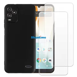 Premium Full - Body Protection Set with Soft Case and Tempered Glass Screen Protectors - Case & Screen Protector (Black)
