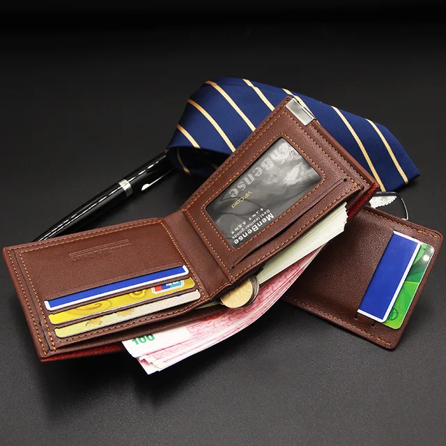 Portfel męski Krótki wielofunkcyjny Fashion Casual Draw Card Wallet Holders dla mężczyzn 4