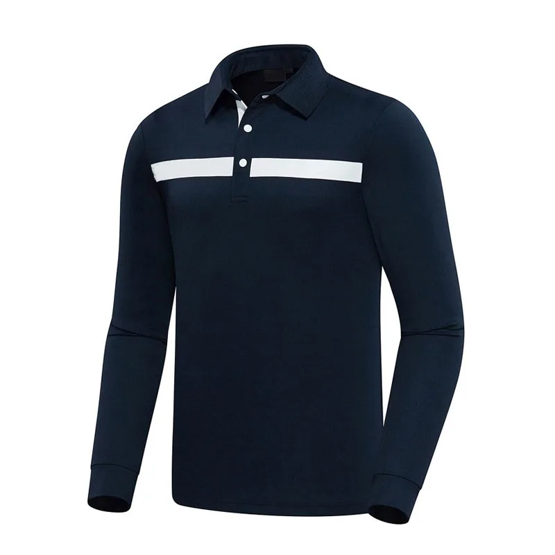 Spring and Autumn Golf Men's Long sleeved T-shirt casual breathable quick drying polo shirt