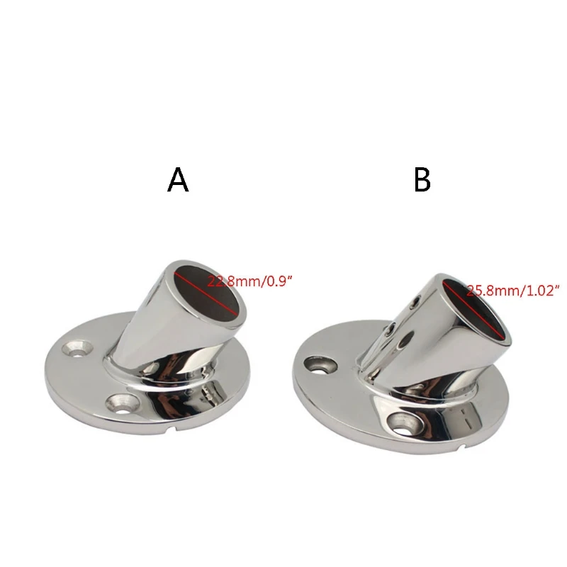

316 Stainless Steel 60 Degree Boat Deck Handrail Fitting Base for Tube Pipe Dropship