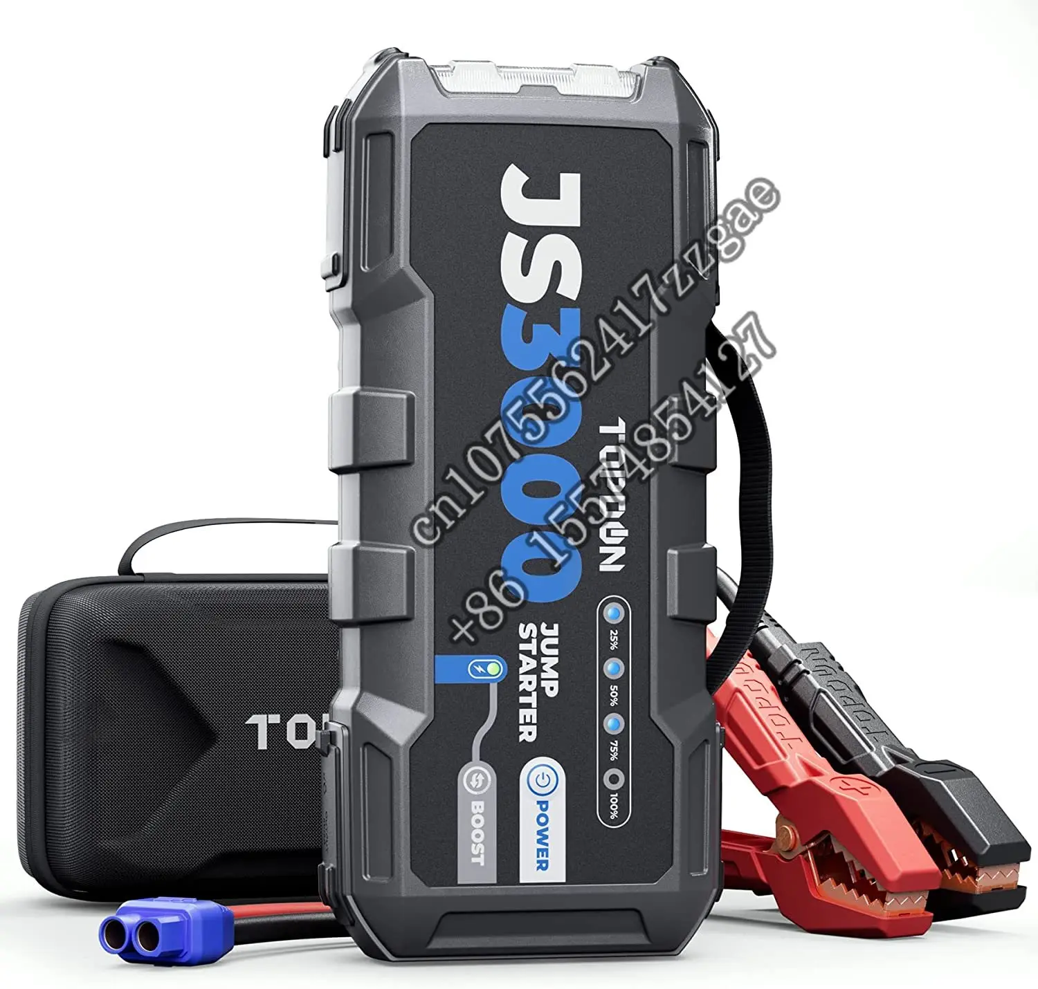 Topdon 12V Battery Booster 24000Mah Power Bank Car Jump Start 24000 In1 Car High Power Jump Starter 12V/24V 24000Mah 1000A