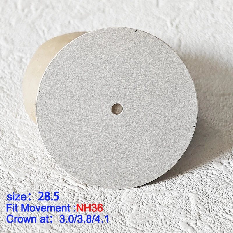 Elegant 28.5mm Men's Watch Dial with Japanese Movement Compatibility