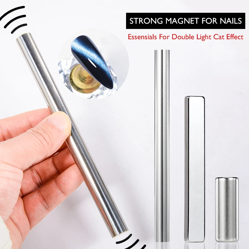Strong Magnet Cateye Gel Nails Magnets Bar Heart Wave Fireworks Iron Absorp Tool Multifunction Cat Eye Gel Polish Magnetic Tool