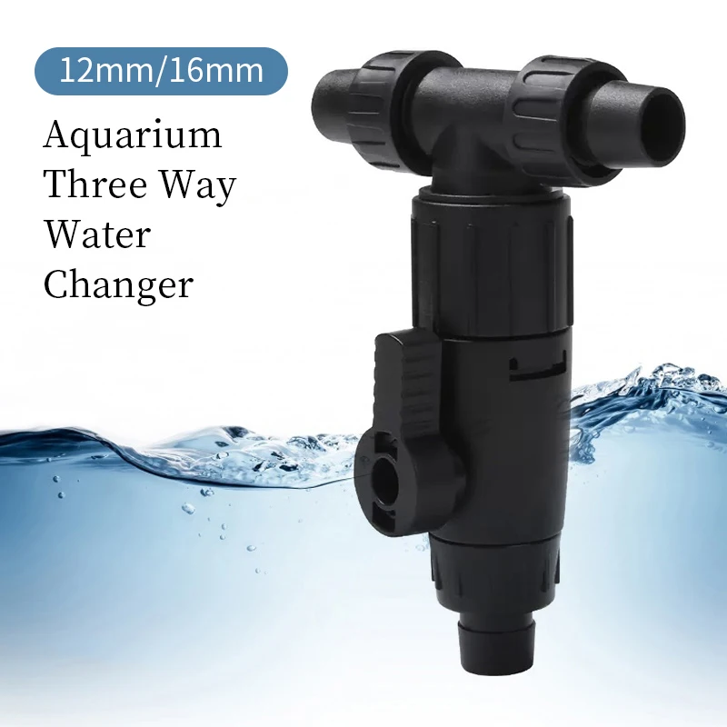 

Aquarium Filter Barrel Water Changer 3-Way Faucet Type Water Changer Fish Tank Clean Tool Garden Splitter Watering Connector 1Pc
