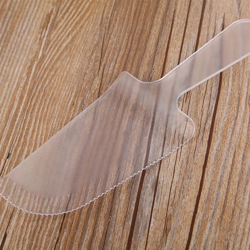 Disposable Plastic Knives Individually Packaged Tableware Serrated Cake Knife Desserts Tools 5Pcs/Set