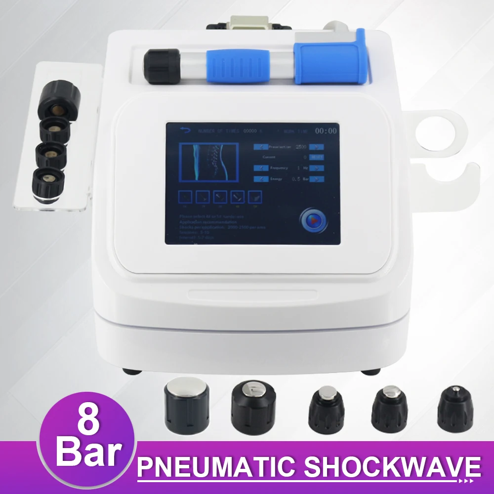 

Physiotherapy Pneumatic Shock Wave For ED Treatment Massage Pain Relief Shockwave Therapy Machine Body Relaxation Massager 8Bar