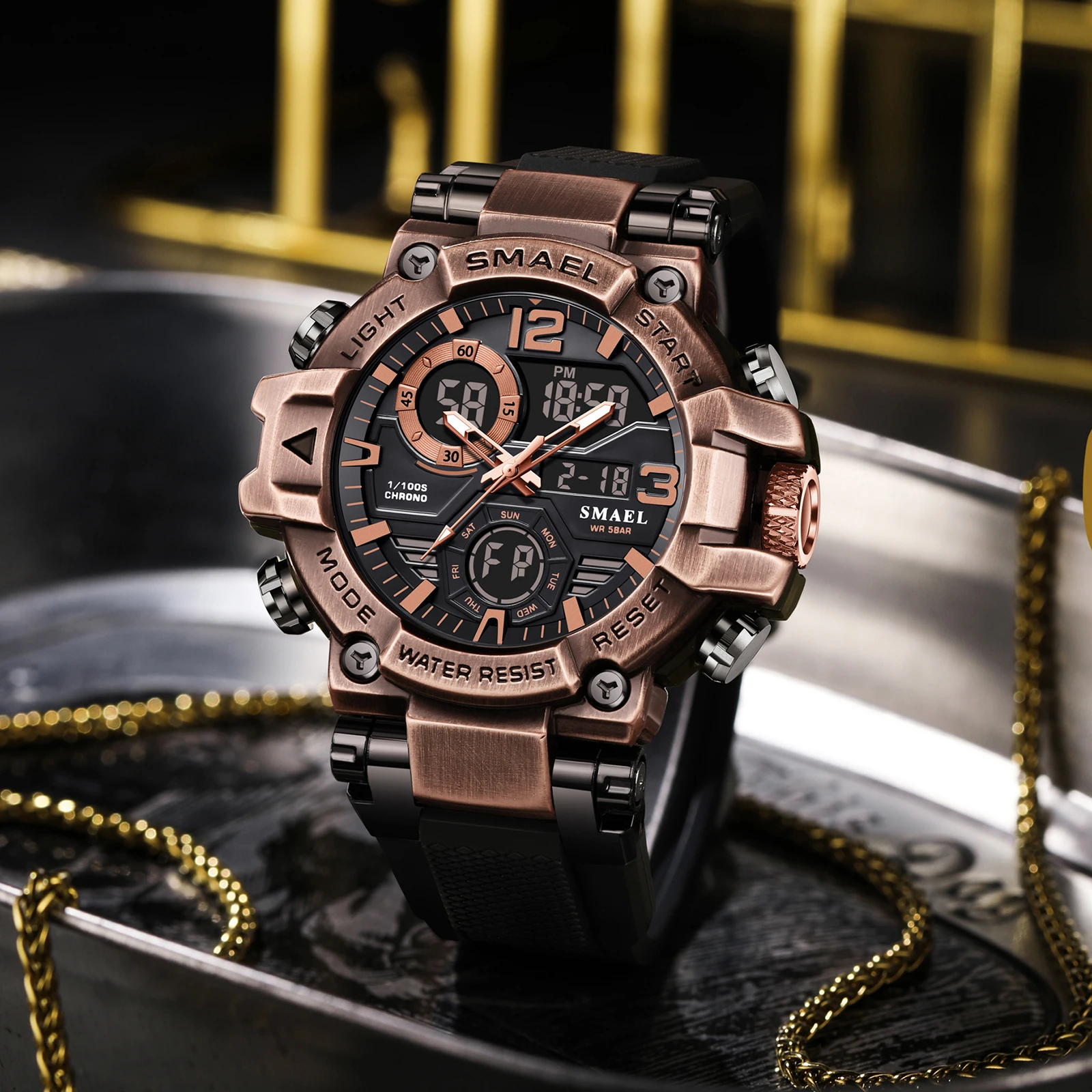 Sports Watches SMAEL Sports Watches Men LED Watches 50m Waterproof Digital 8110 Shockproof Sports for Men Electrionic 2025