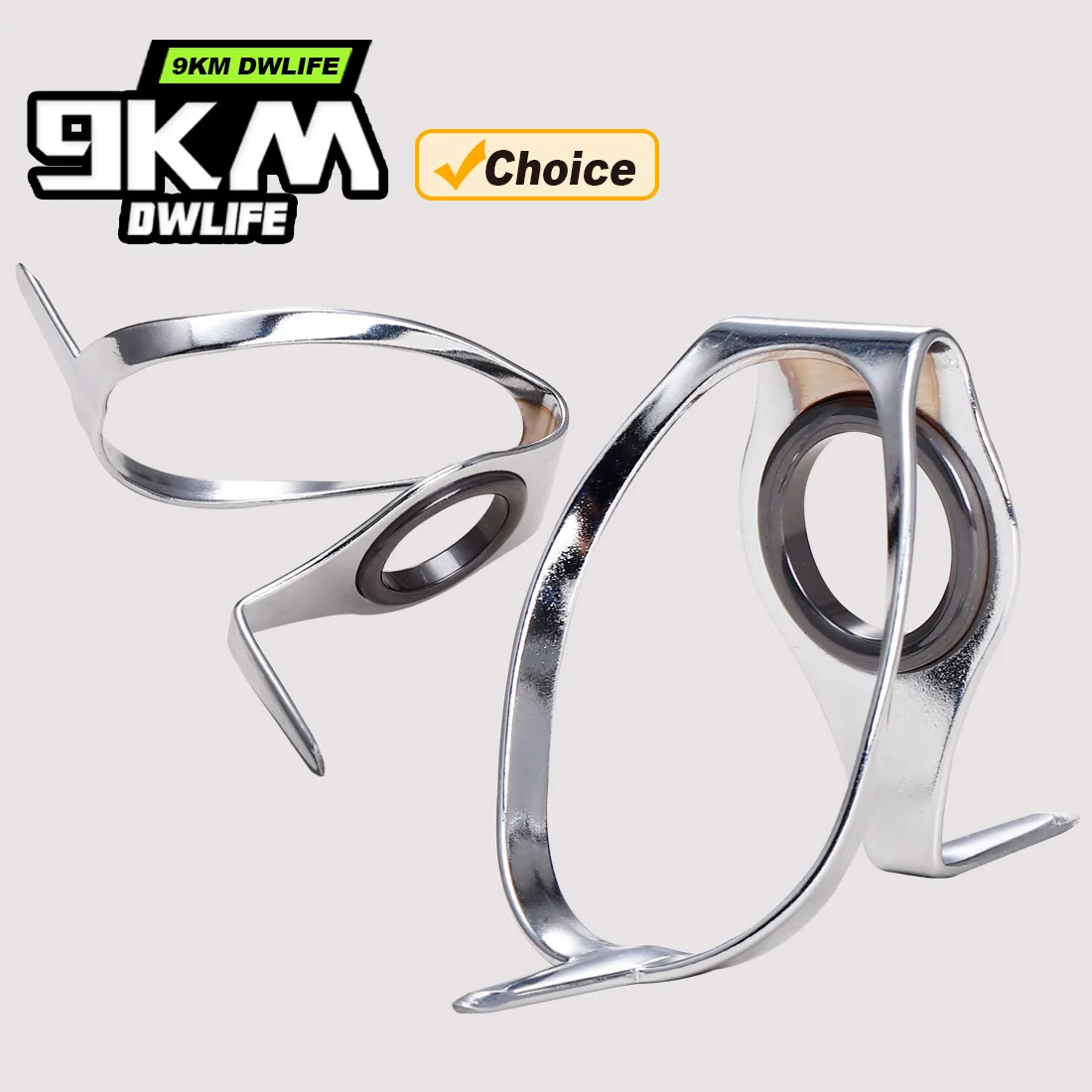 9KM 낚싯대 가이드 3개 낚싯대 수리 8  -25    스테인리스 스틸 보트 트롤링..