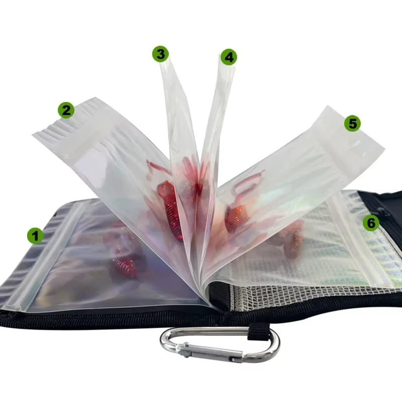 Fake Bait Bag Soft Bait Bag PVC Inner Partition Waterproof Storage Fishing Sorting Accessories Storage Luya