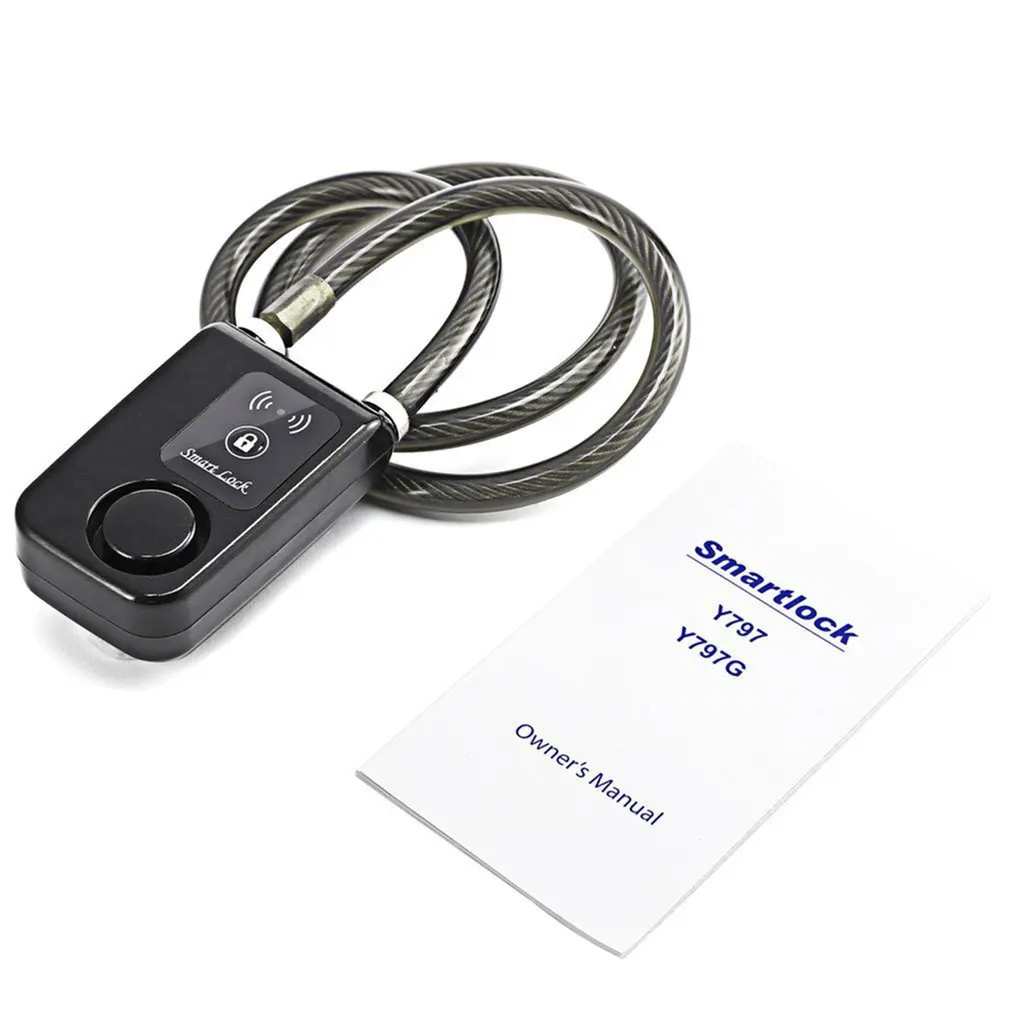 

2022 новый супер Интеллектуальный телефон управление через приложение Смарт-замок с сигнализацией Водонепроницаемый 110 дБ Сигнализация велосипедный замок уличный Противоугонный замок