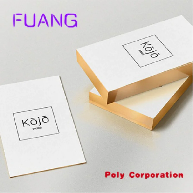 Custom  Custom Luxury Brand Name Gold Foil Laser Foil Printing Logo With gold edges Cardboard Paper Visiting Business Card