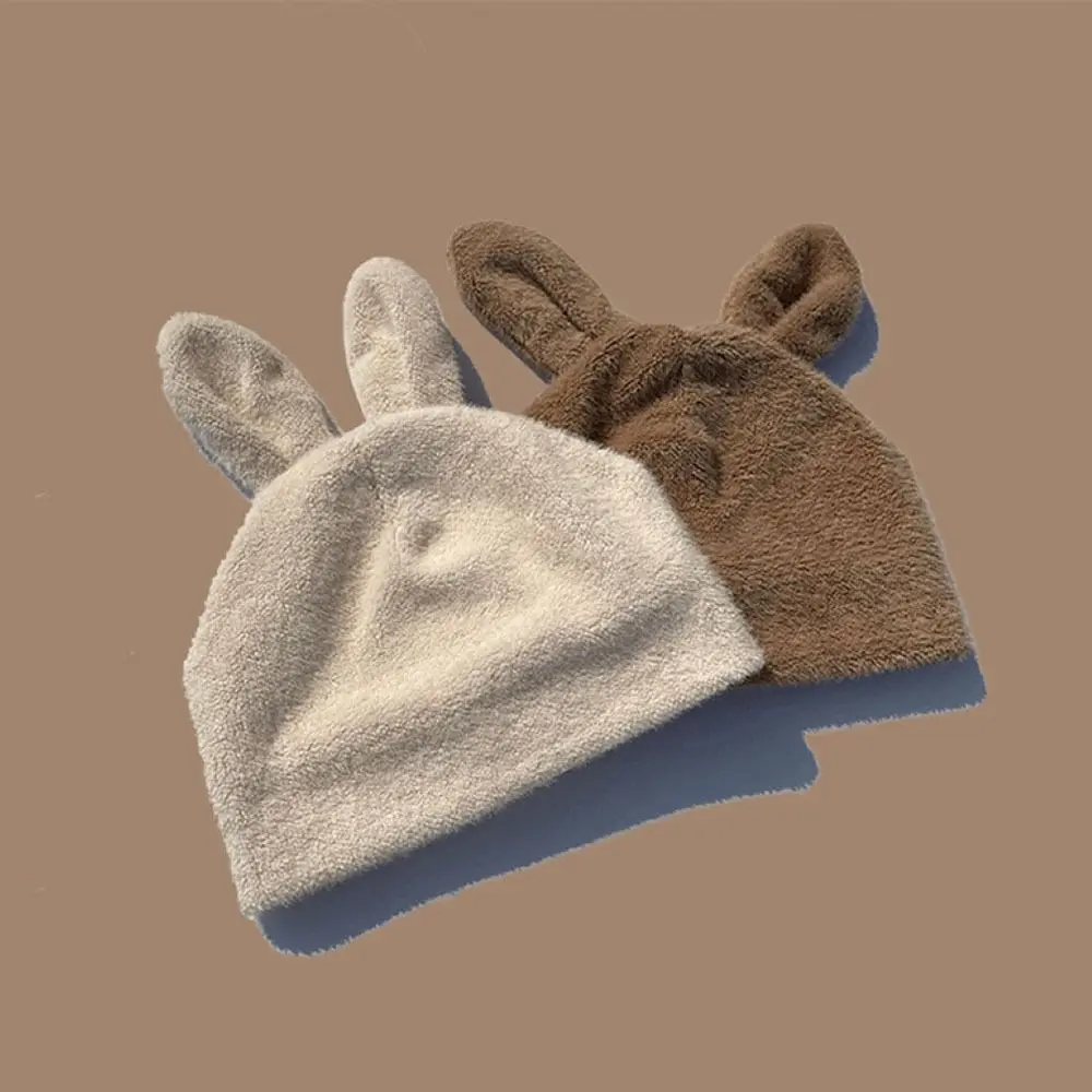 

Rabbit Ears Ear Protection Hat Accessories Rabbit Fur Casual Women Hat Soft Beanies Autumn Winter