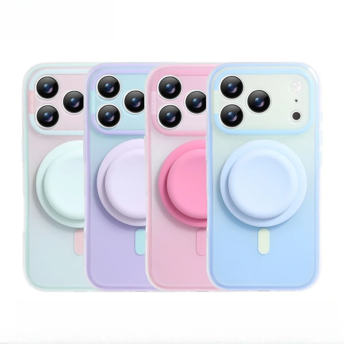 Candy Color Silicone Magnetic Phone Stand with Strong Attraction