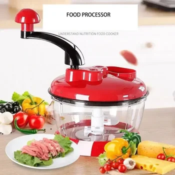 1PC Multifunctional minced meat food processor Chili Garlic Slicer Manual Multifunctional Food  Vegetable Fruit Chop Up Machine