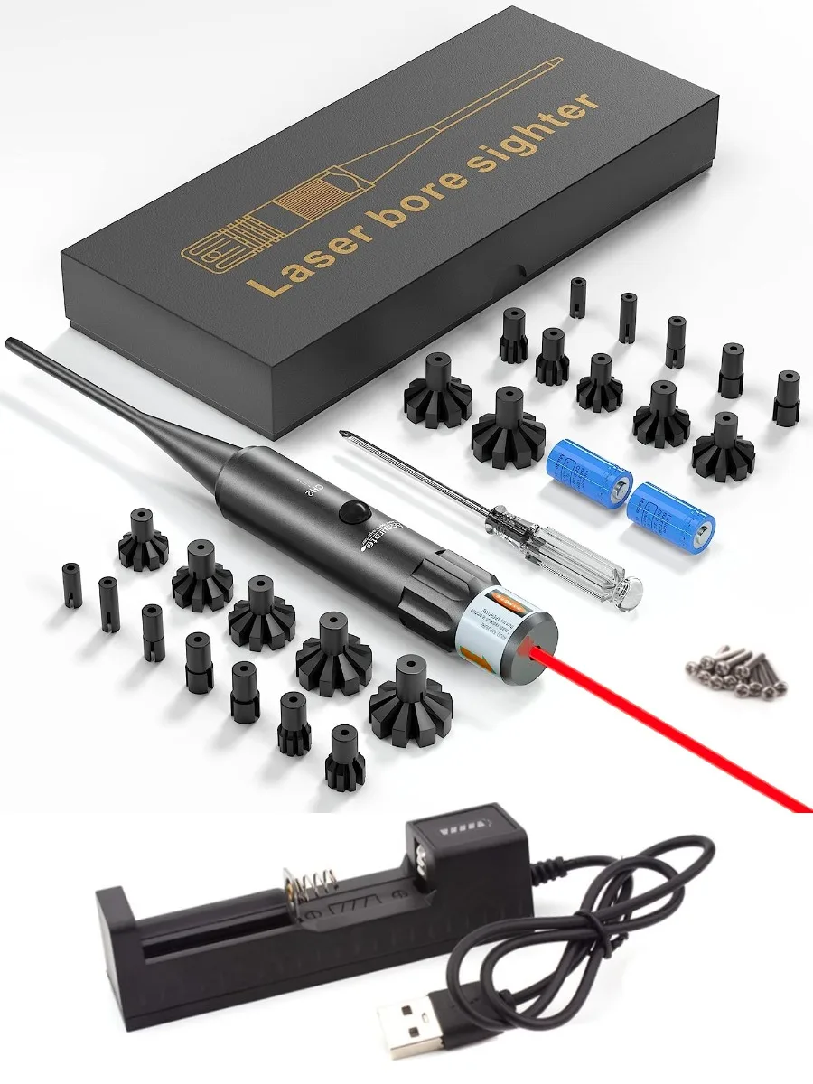 Rifle Laser Bore Sight Scope Laser Boresighter Caliber .22 to .78 Laser Collimador