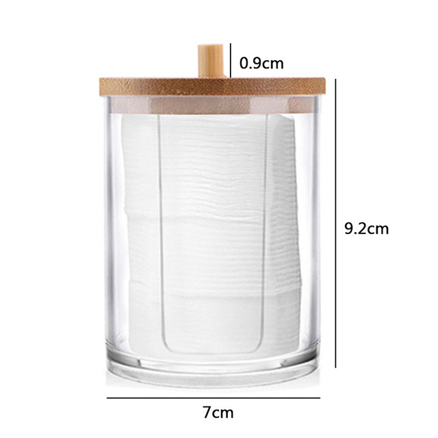 Organizer Cotton Swab Storage Box Organizador Acrylic Cotton Pad Storage Box Cosmetic Plastic Box Bathroom Bedroom